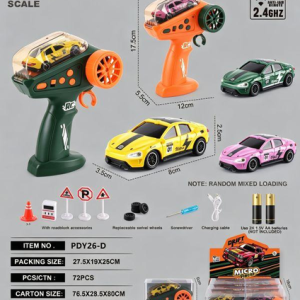 1:64小米2.4G四驱漂移遥控车 6只/展示盒 PDY26-D - 图片 1