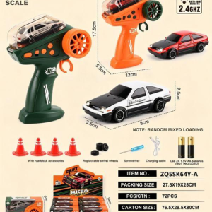 1:64丰田AE86 2.4G四驱漂移遥控车 6只/展示盒 ZQ5SK64Y-A - 图片 1