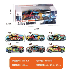 18皮卡涂鸦回力铁皮车 - 图片 1