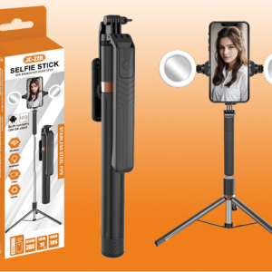JC-22H Bluetooth selfie stick with two lights - 图片 1