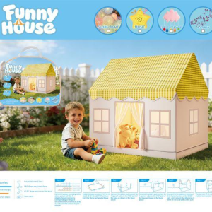 儿童帐篷游戏帐篷黄色悟空房屋儿童过家家专属游戏乐园带云朵挂饰PVC手提袋 A999-564C - 图片 1