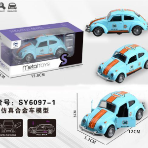 合金回力车大众甲壳虫海湾石油版 - 图片 1